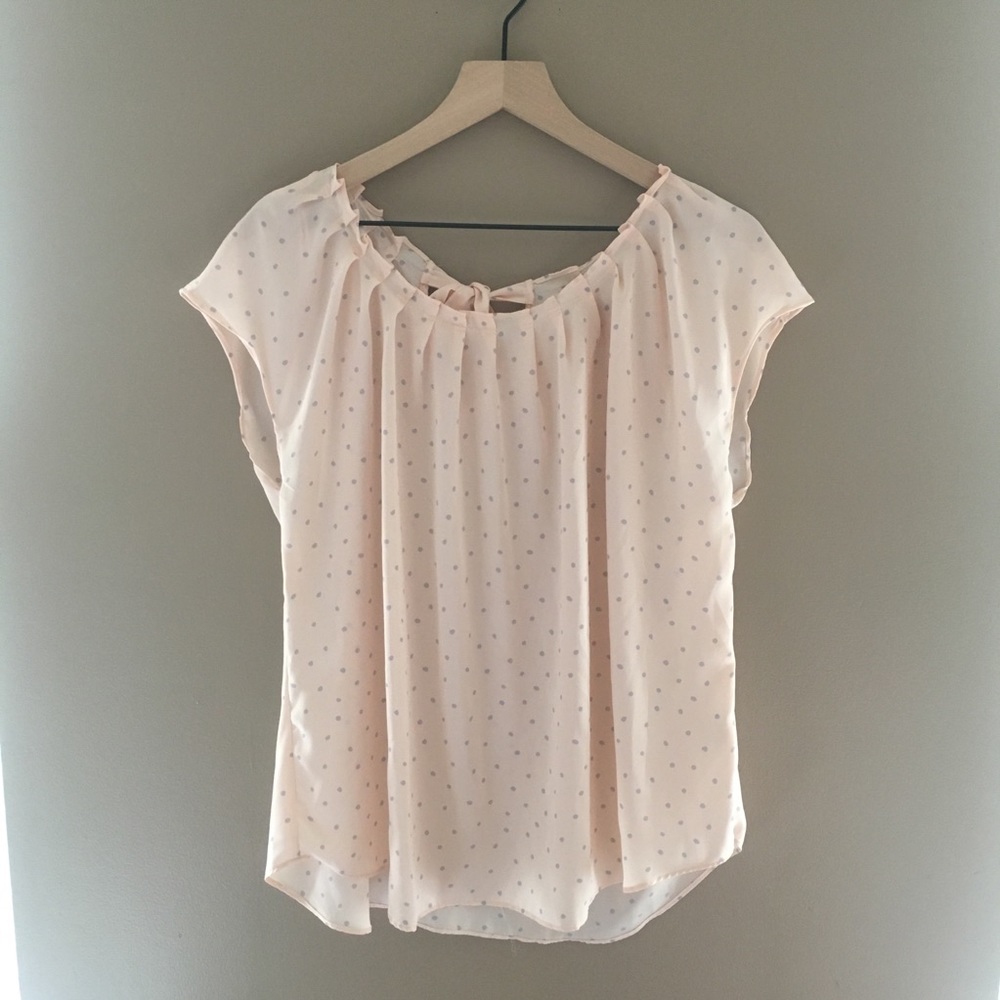 NWT LC Lauren Conrad Pleat Neck Blouse - XL